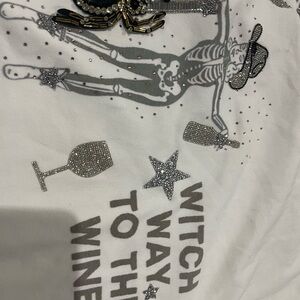 Judith March White Tee with Sparkling Accents